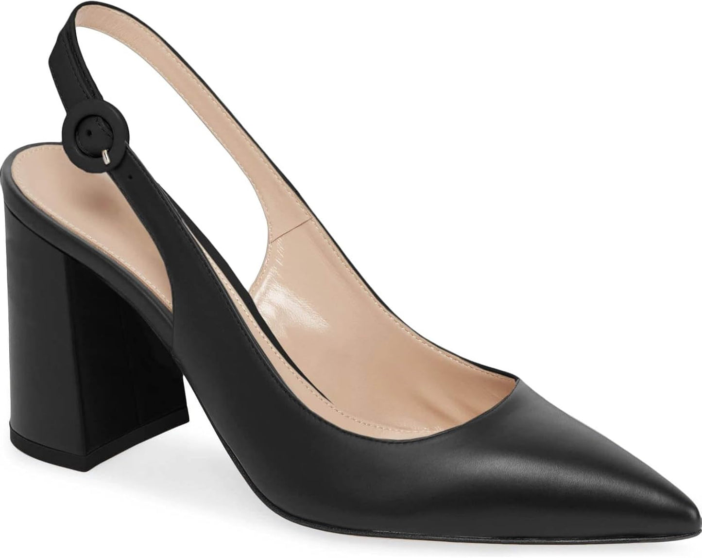 Women's Pointed Toe Block Heel Pumps for Work and Parties