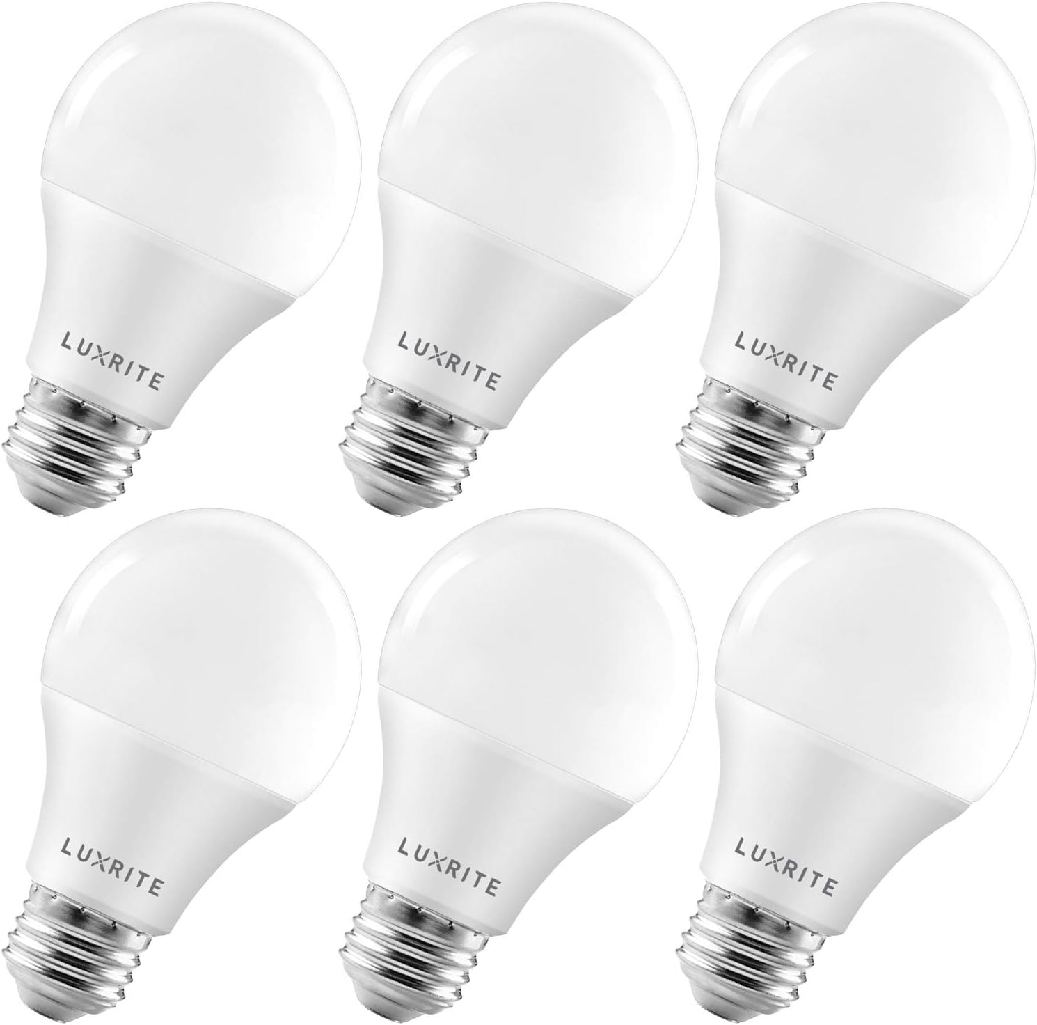 LUXRITE A19 LED Bulb 75W Equivalent for Bright Indoor Lighting