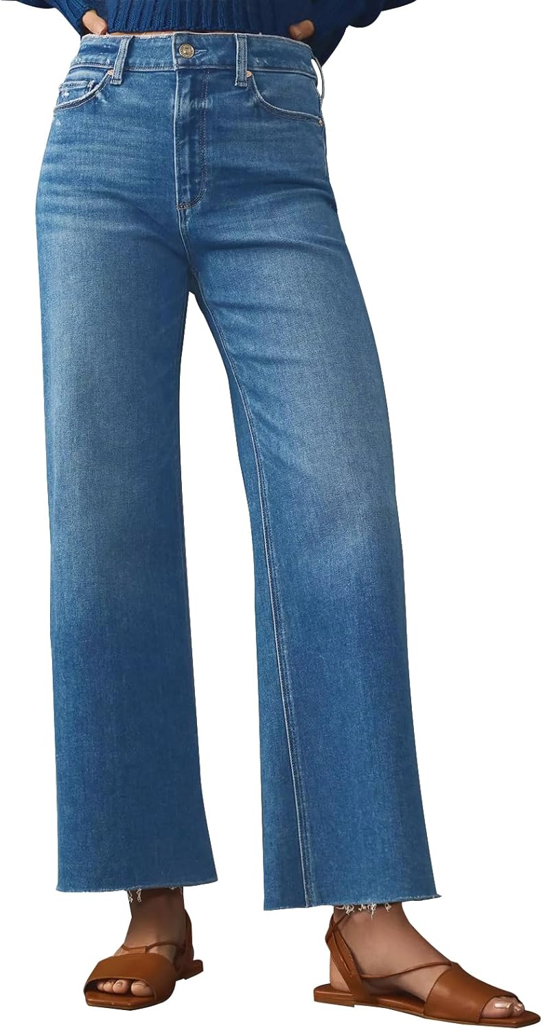 KUNMI Women's Wide Leg Baggy High Waist Jeans for Trendy Style