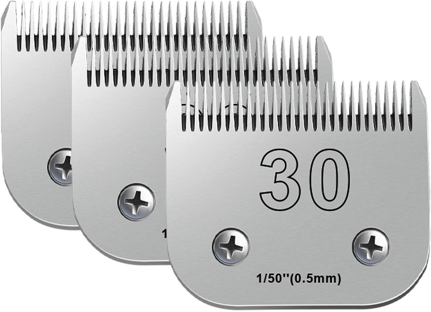 30 Blades for Dog Grooming Compatible with Andis and Oster Clippers