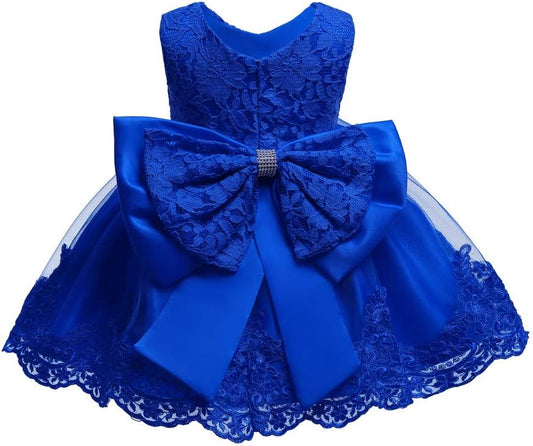0-6T Toddler Baby Girl Embroidered Tutu Ball Gown Lace Dress