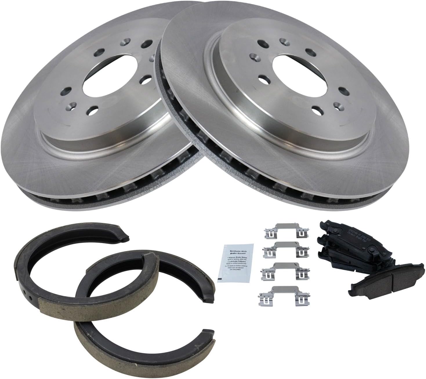 TRQ Rear Brake Pad & Rotor Kit for 2005-2010 Cadillac STS