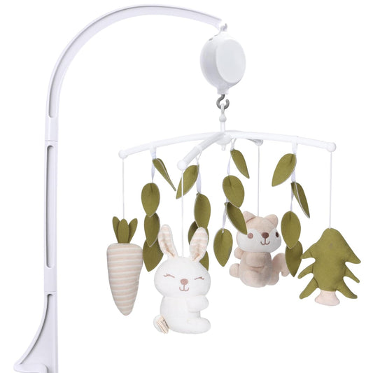 Organic Cotton Crib Mobile with 35 Lullabies for Babies