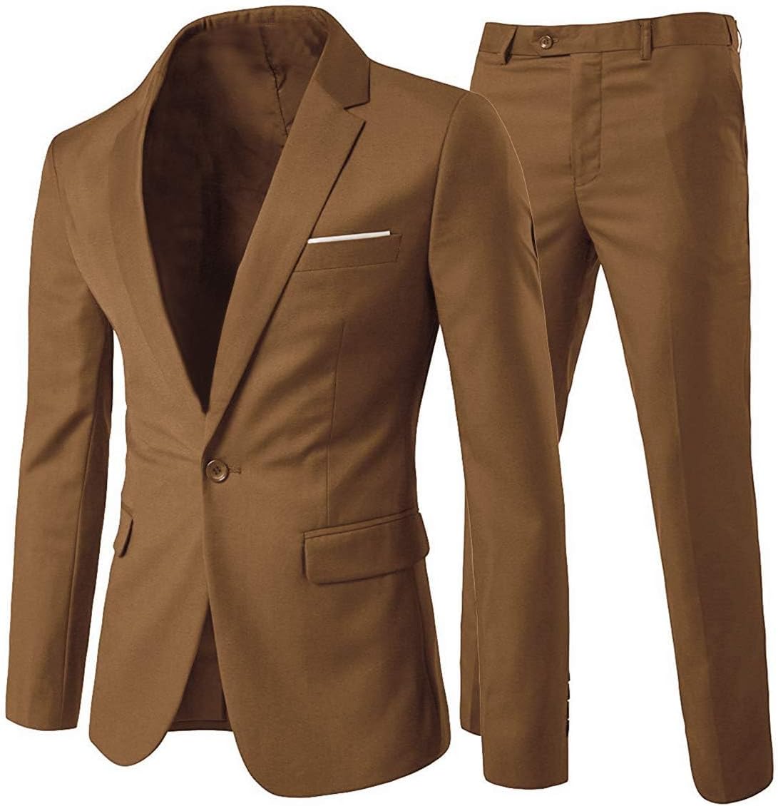 Cloudstyle Men's 2-Piece Slim Fit Dress Suit Jacket & Pants Set