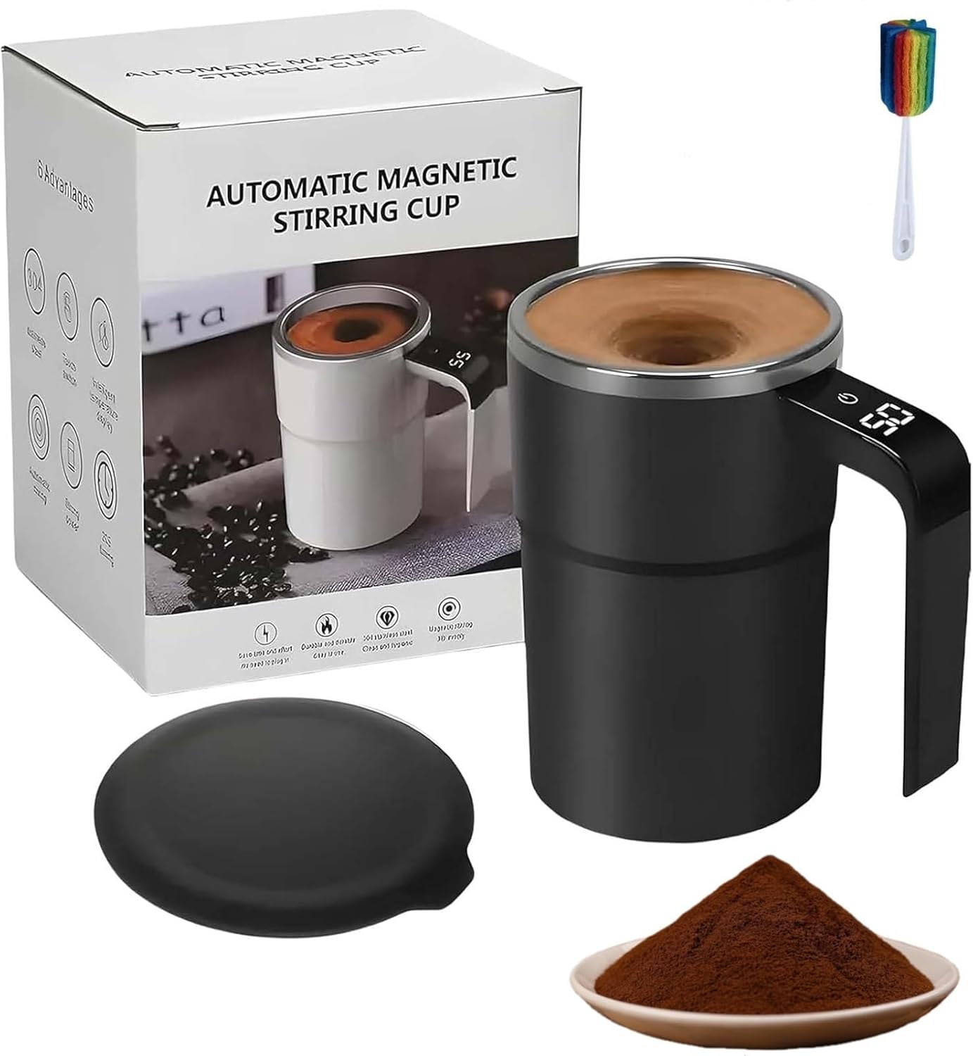 Rechargeable Self Stirring Coffee Mug - One Click Cooling