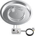 19ft Round Stainless Steel Fire Pit Drop-in Burner Kit - Propane Ready