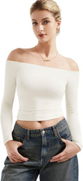 Chic Off Shoulder Long Sleeve Women's Shirt by SUUKSESS for Events