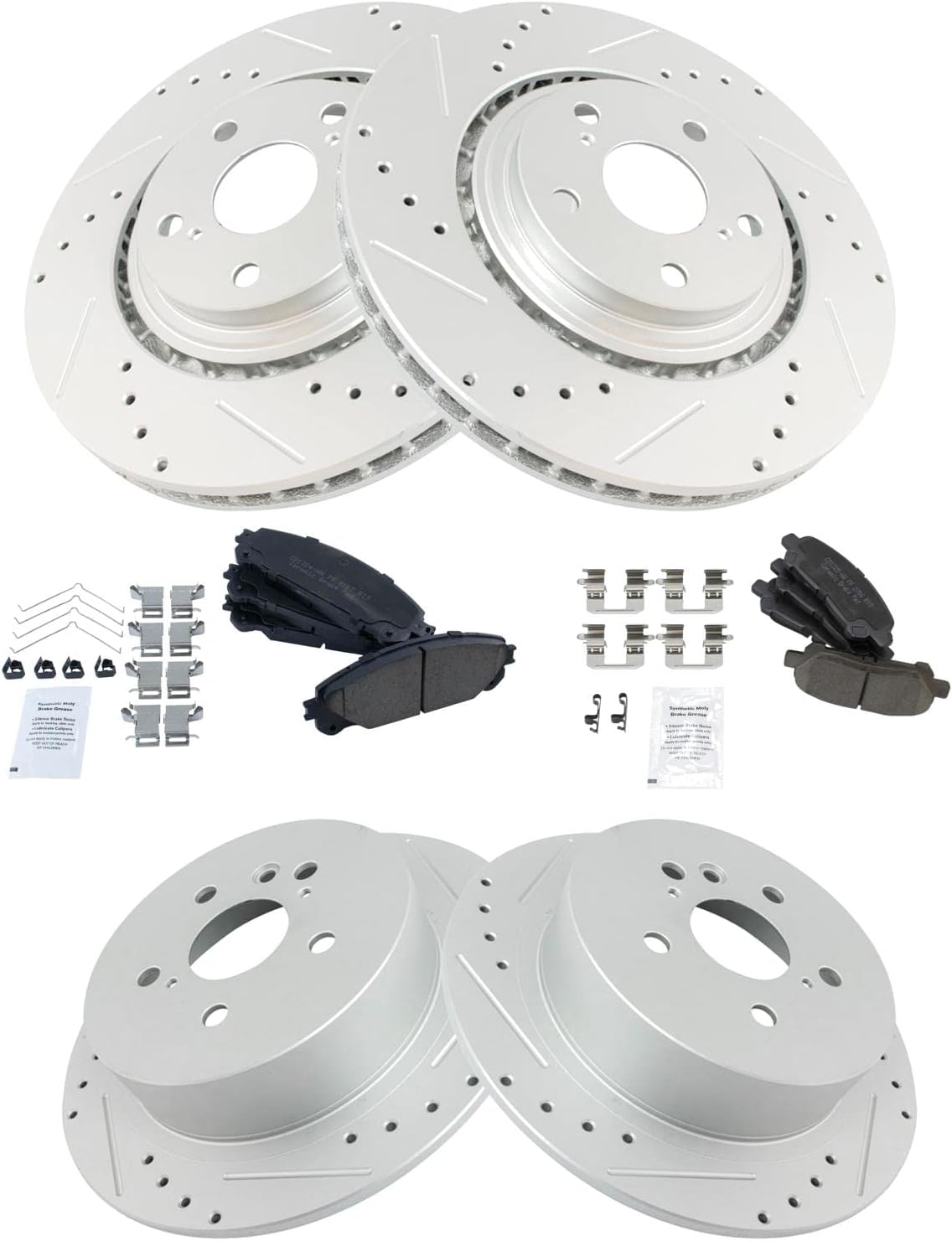 TRQ Performance Brake Pad & Rotor Kit for 2008-2013 Highlander