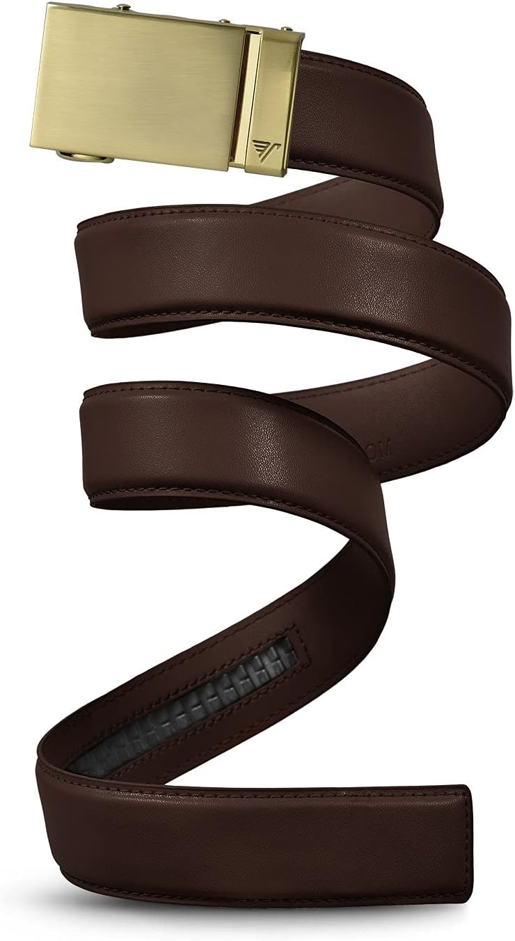 Mission Belt Men's Leather Ratchet Belt for Perfect Fit Every Time