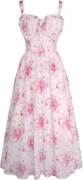 Scarlet Darkness Floral Corset Milkmaid Dress (Style M3BH)