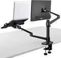 Viozon Monitor and Laptop Mount 2-in-1 Dual Arm Desk Stand - Flexible
