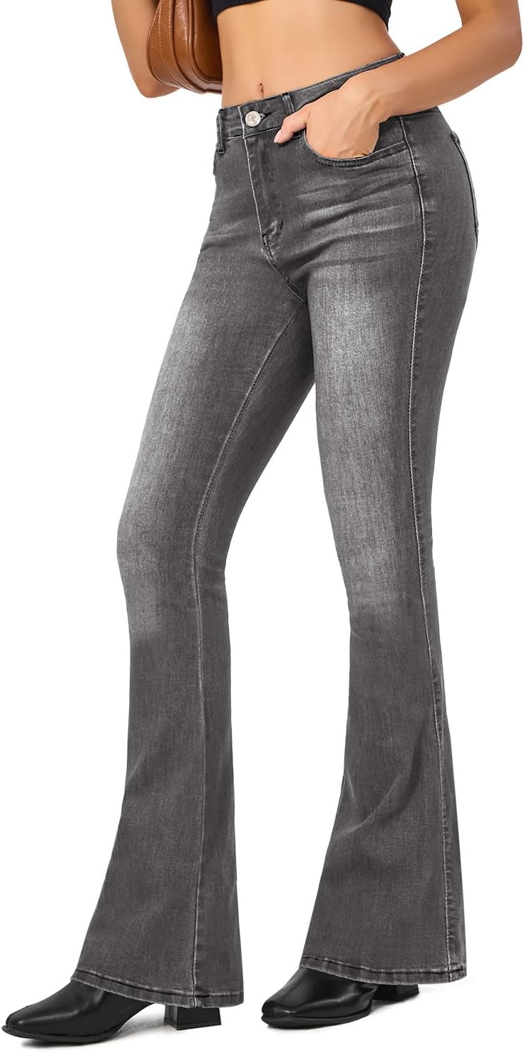 VIPONES Women's High Waisted Flare Bell Bottom Jeans for Style