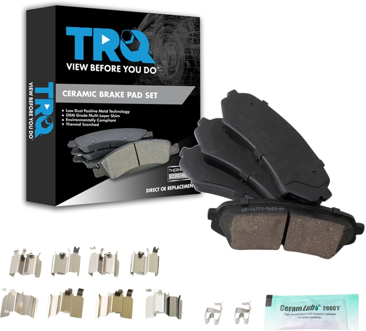 TRQ Rear Brake Pads Ceramic for Lexus LX470 & Toyota Land Cruiser