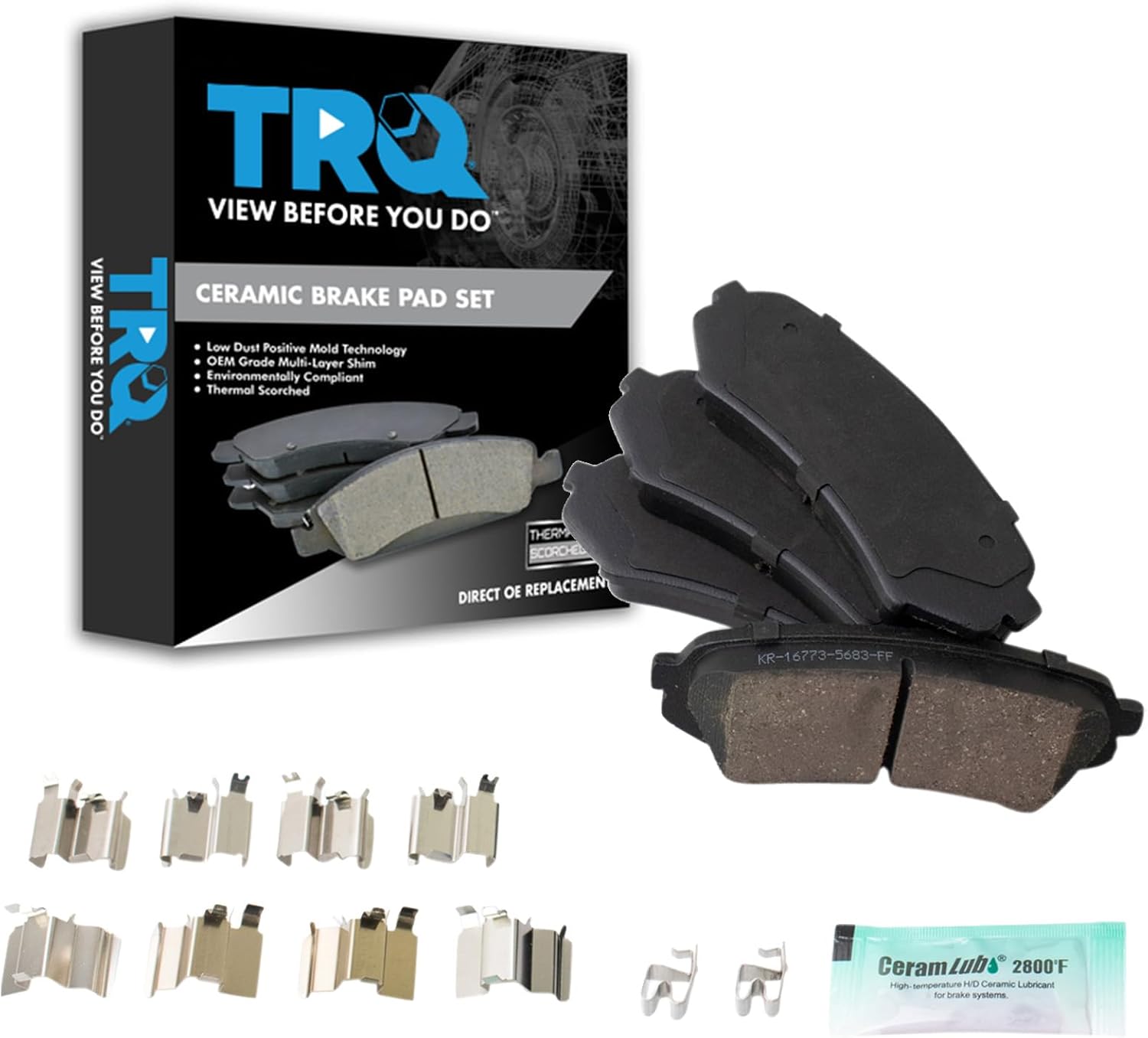TRQ Rear Brake Pads Ceramic for Lexus LX470 & Toyota Land Cruiser