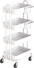 Simple Houseware 4-Tier Rolling Utility Cart - Space Saving Organizer