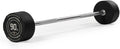 90 LB Rubber Fixed Curl Barbell - Compact Pre-Loaded Strength Bar