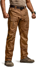 CQR Men's Flex Ripstop Tactical Pants for Men - Lightweight EDC Fit