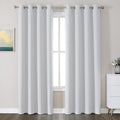 CUCRAF Grayish White Blackout Curtains 96 in - Thermal Noise Reducing