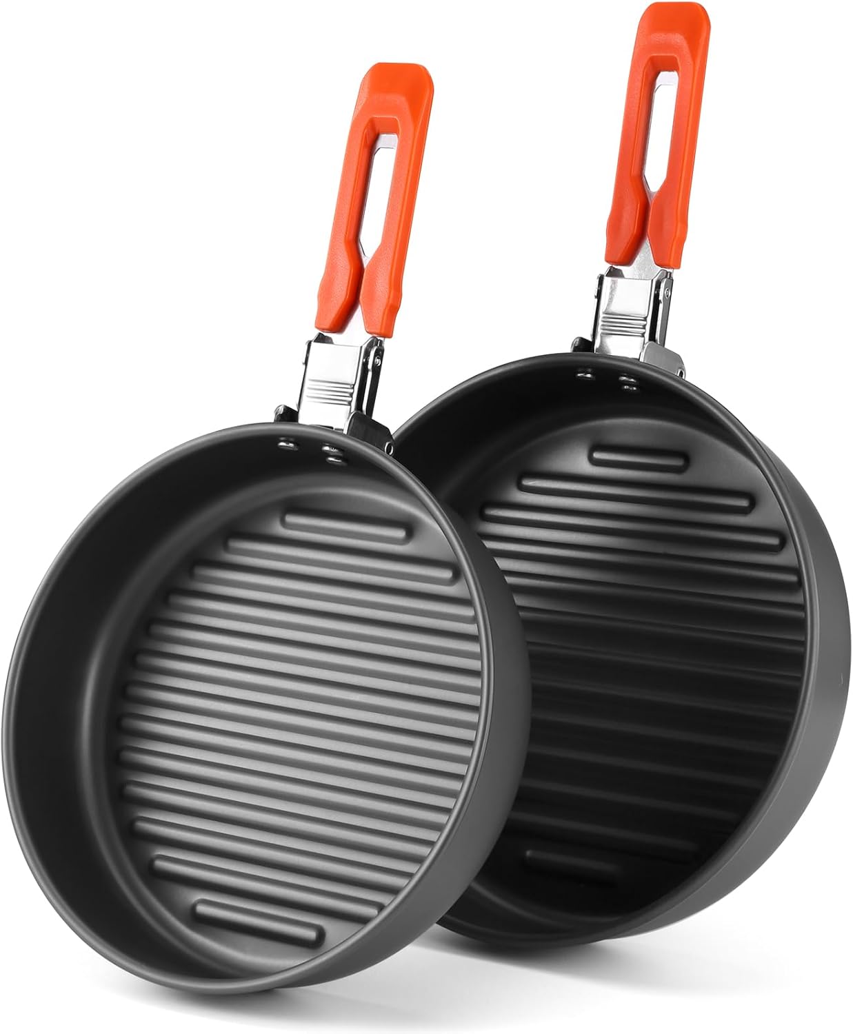 Odoland Nonstick Camping Frying Pans Set - Portable Cookware for Outdoor Adventures
