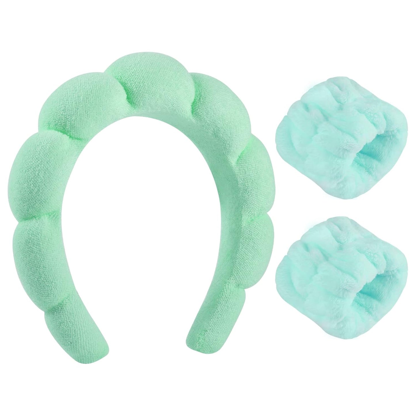 Green Sponge Spa Headband Set - Ultimate Comfort!