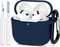 ATUAT Midnight Blue AirPods 4 Case - LED Visible