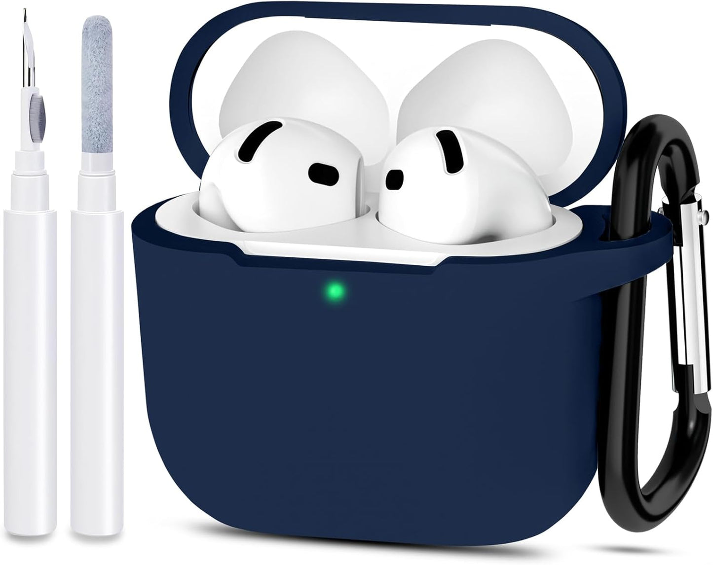 ATUAT Midnight Blue AirPods 4 Case - LED Visible