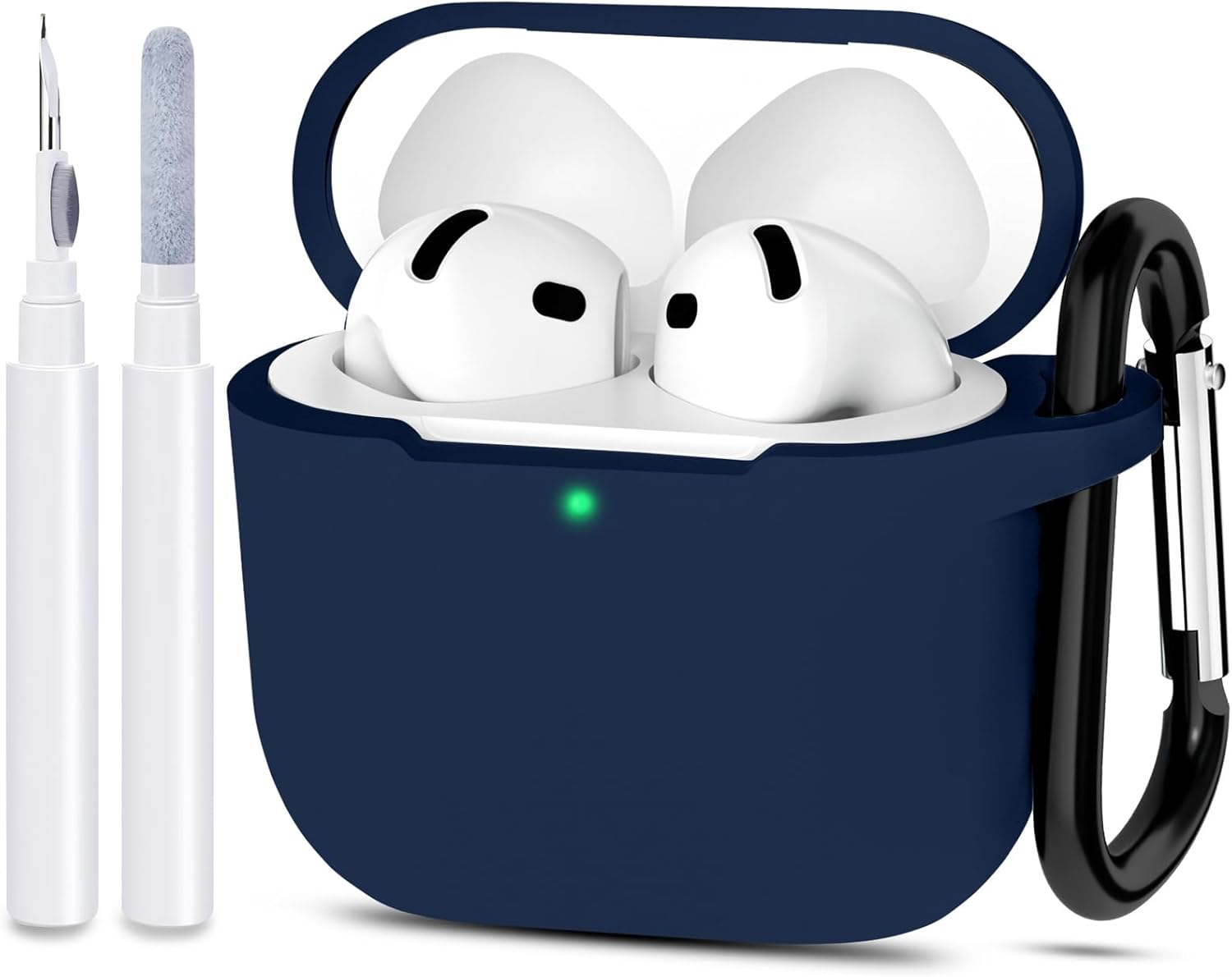 ATUAT Midnight Blue AirPods 4 Case - LED Visible