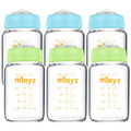 Matyz Glass Breastmilk Storage Bottles 6 Pack - Safe Freezing