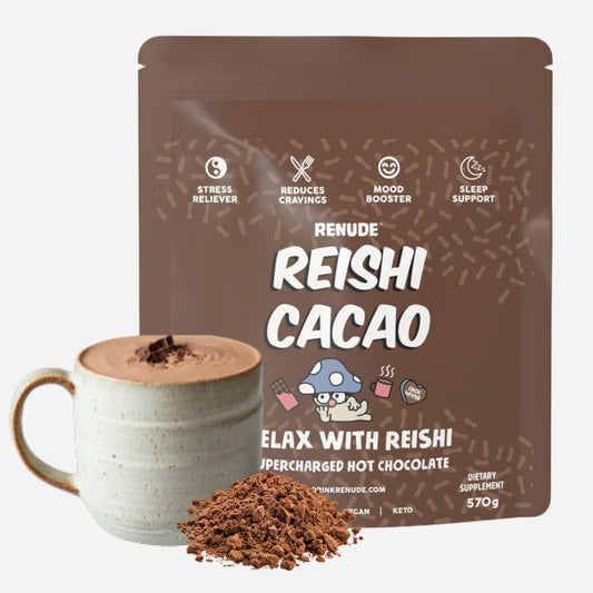 Renude Reishi Cacao - Organic Mushroom Hot Chocolate Mix