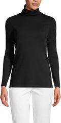 Women's American-Grown Supima Cotton Fitted Long Sleeve Turtleneck