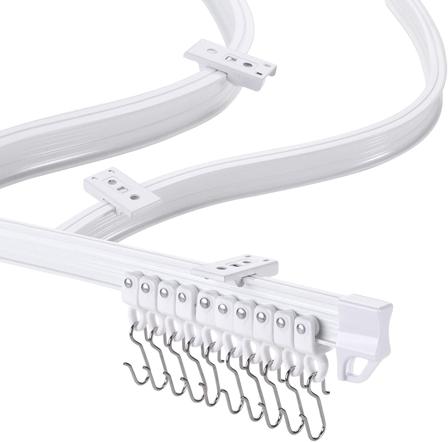 5M White Flexible Ceiling Curtain Track - ZSTARR