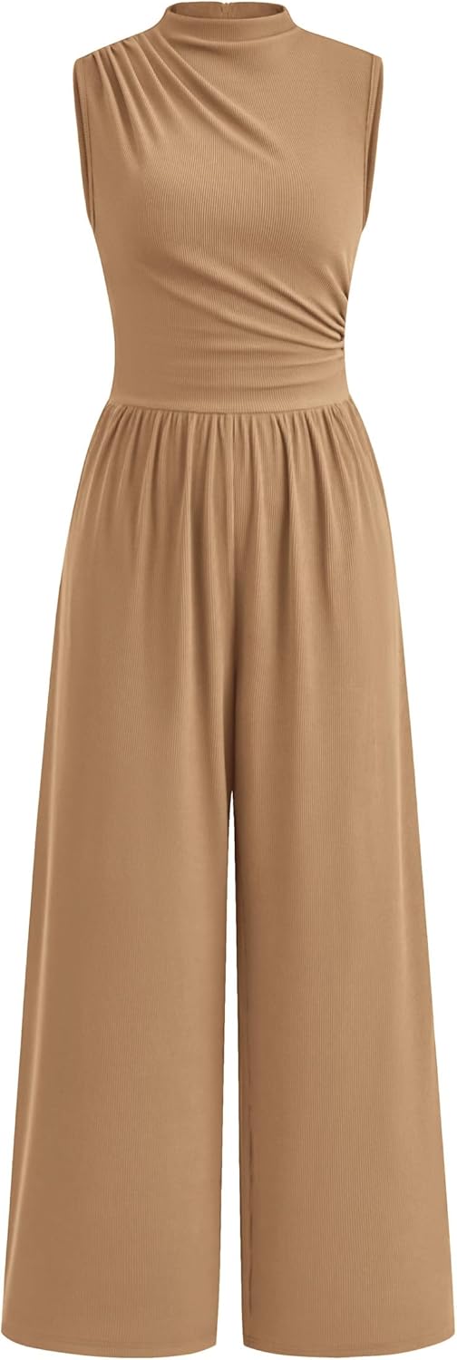 PRETTYGARDEN Womens Summer Jumpsuits Dressy Casual One Piece