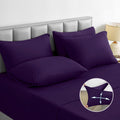 BYSURE Jersey Knit Queen Sheet Set 6 Pieces - Stretchy Super Soft Fit