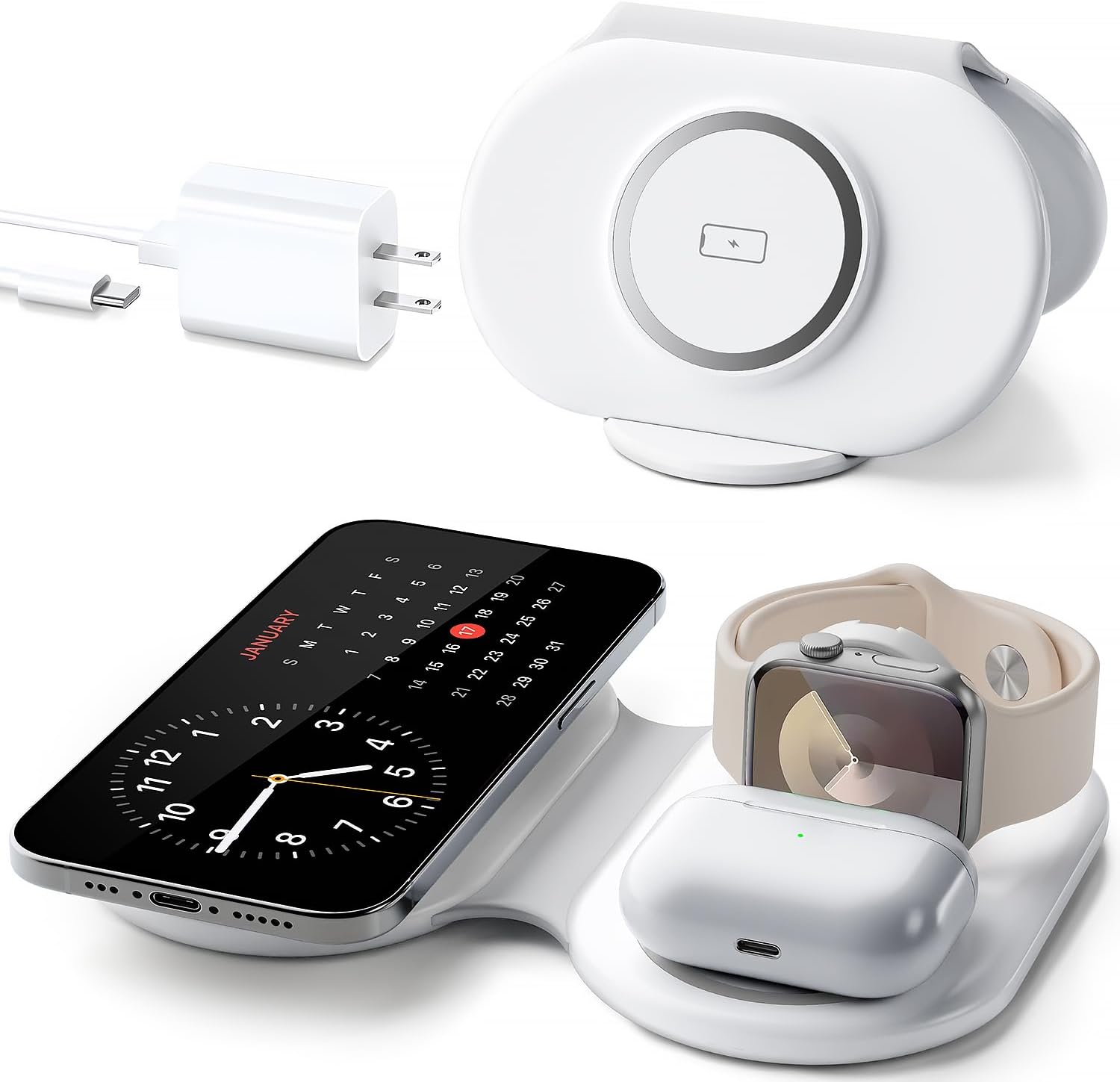 RYND Magnetic Wireless Charger: 3-in-1 Travel Charging Station