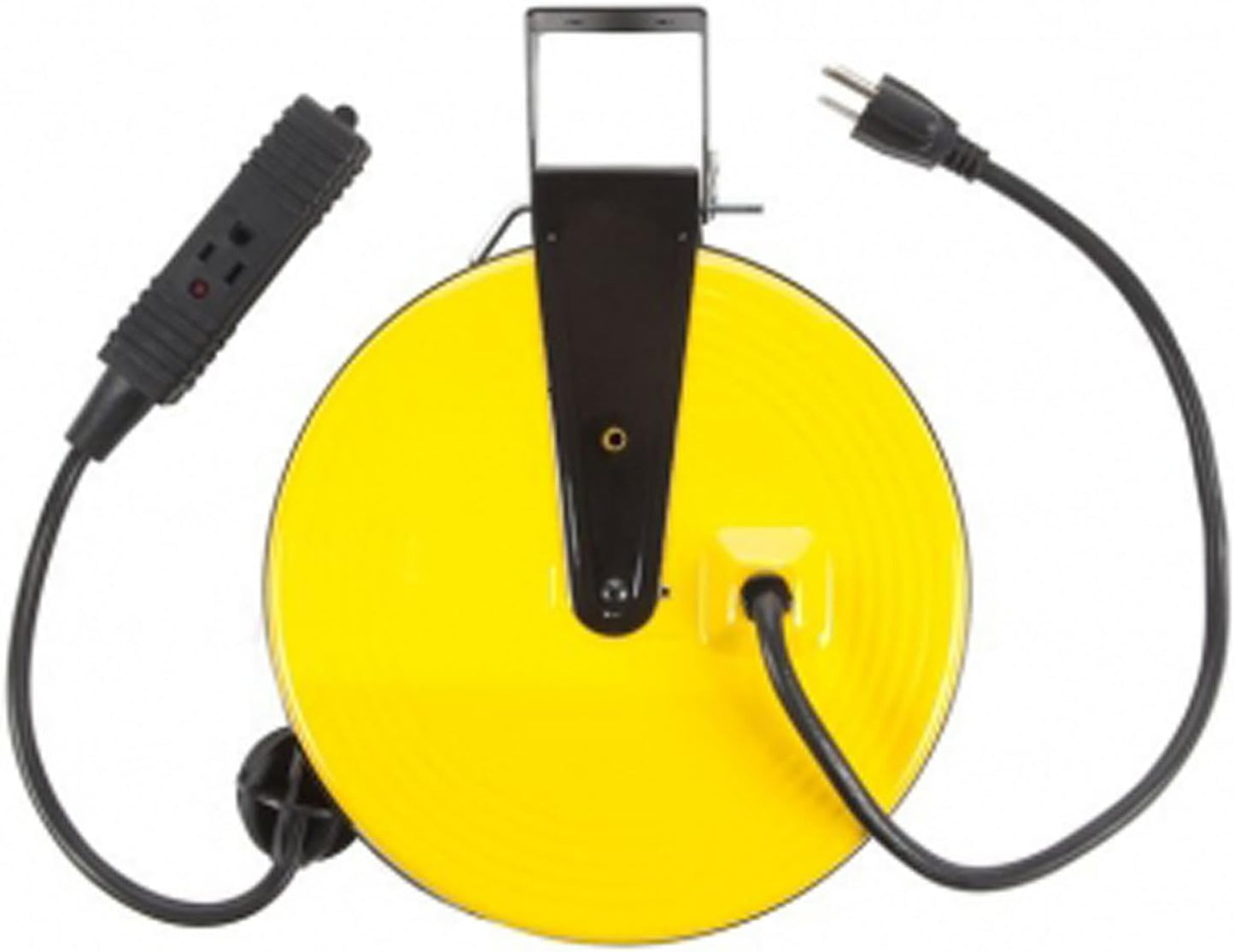 30ft Retractable Metal Cord Reel with 3 Outlets for Convenience