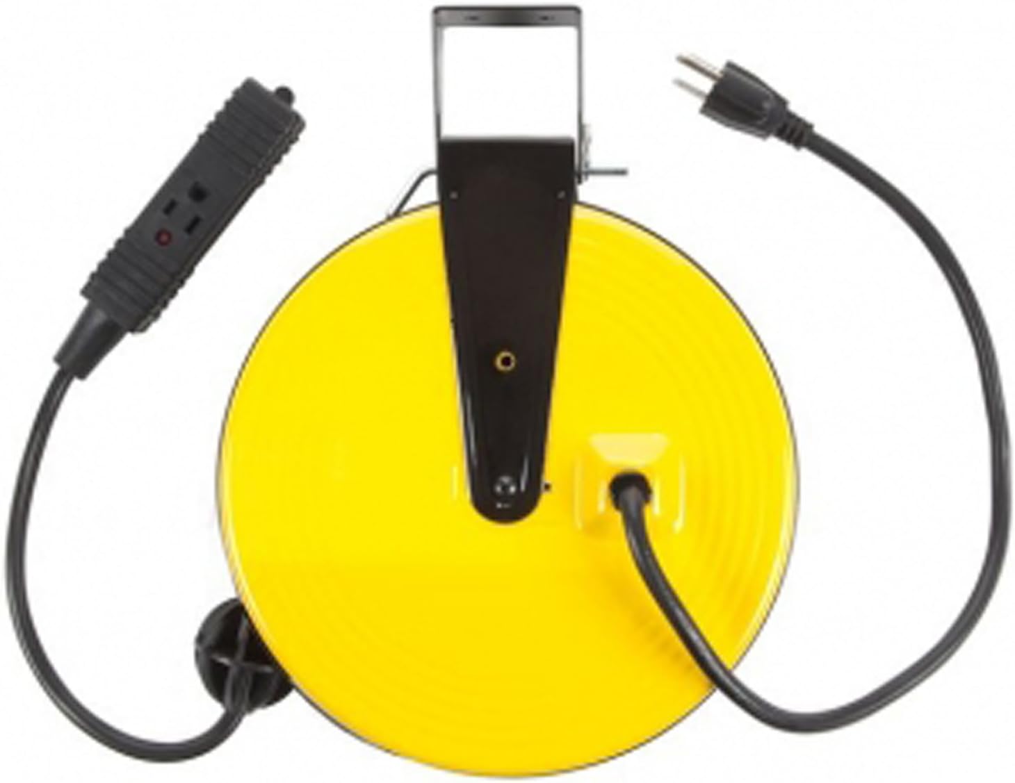 30ft Retractable Metal Cord Reel with 3 Outlets for Convenience
