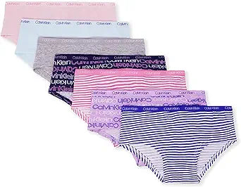 Calvin Klein Girls' Little Modern Cotton Hipster Panties 7 Pack