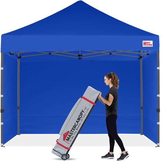 MASTERCANOPY 10x10 Blue Canopy Tent: Heavy-Duty Protection