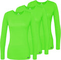 Adar Underscrubs for Women 3 Pack - Long Sleeve Comfort Tee Crew
