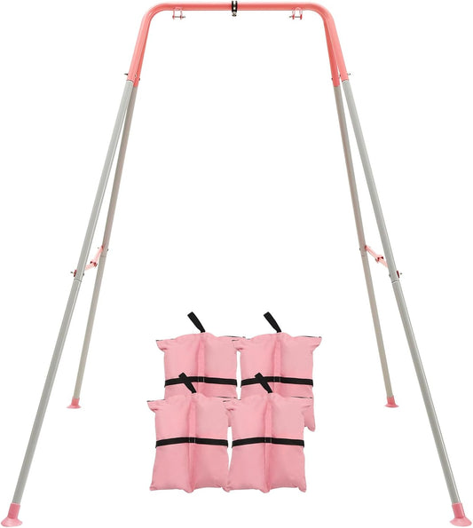 FUNLIO Kids Swing Stand with Sandbags - Pink