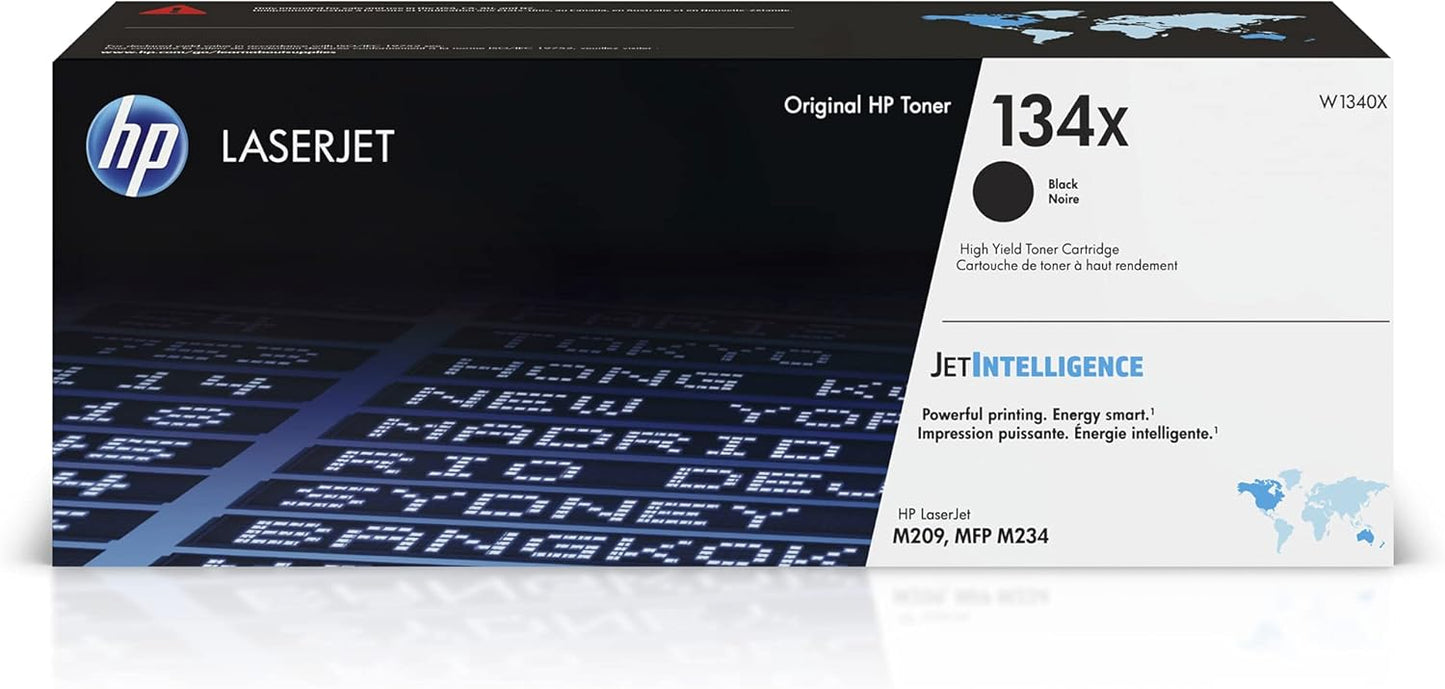 HP 134X High-yield Toner | Compatible with HP LaserJet M209 | W1340X