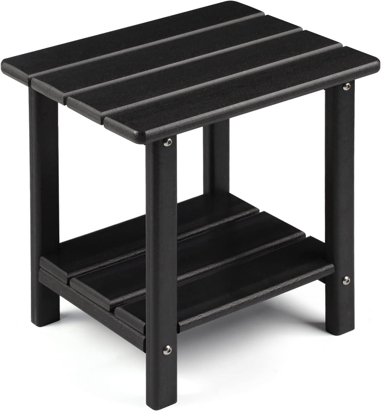 Adirondack Outdoor Side Table with 2-Tier Storage Design