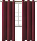 Blackout Curtains Grommet Thermal Insulated Panels - Burgundy (Set