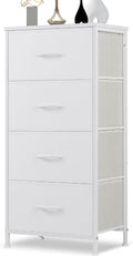 DUMOS Dresser for Bedroom, 4 Drawer Fabric Tower - Stylish Storage