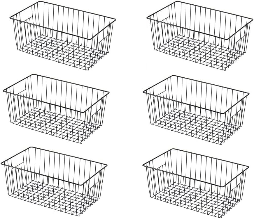 16in Freezer Wire Storage Organizer Baskets for Home Use