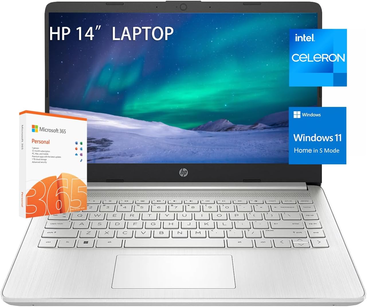 HP Stream 14 HD Laptop with Intel Celeron N4120 and 16GB RAM
