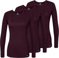 Adar women's long sleeve tees for scrubs - comfort in three pack