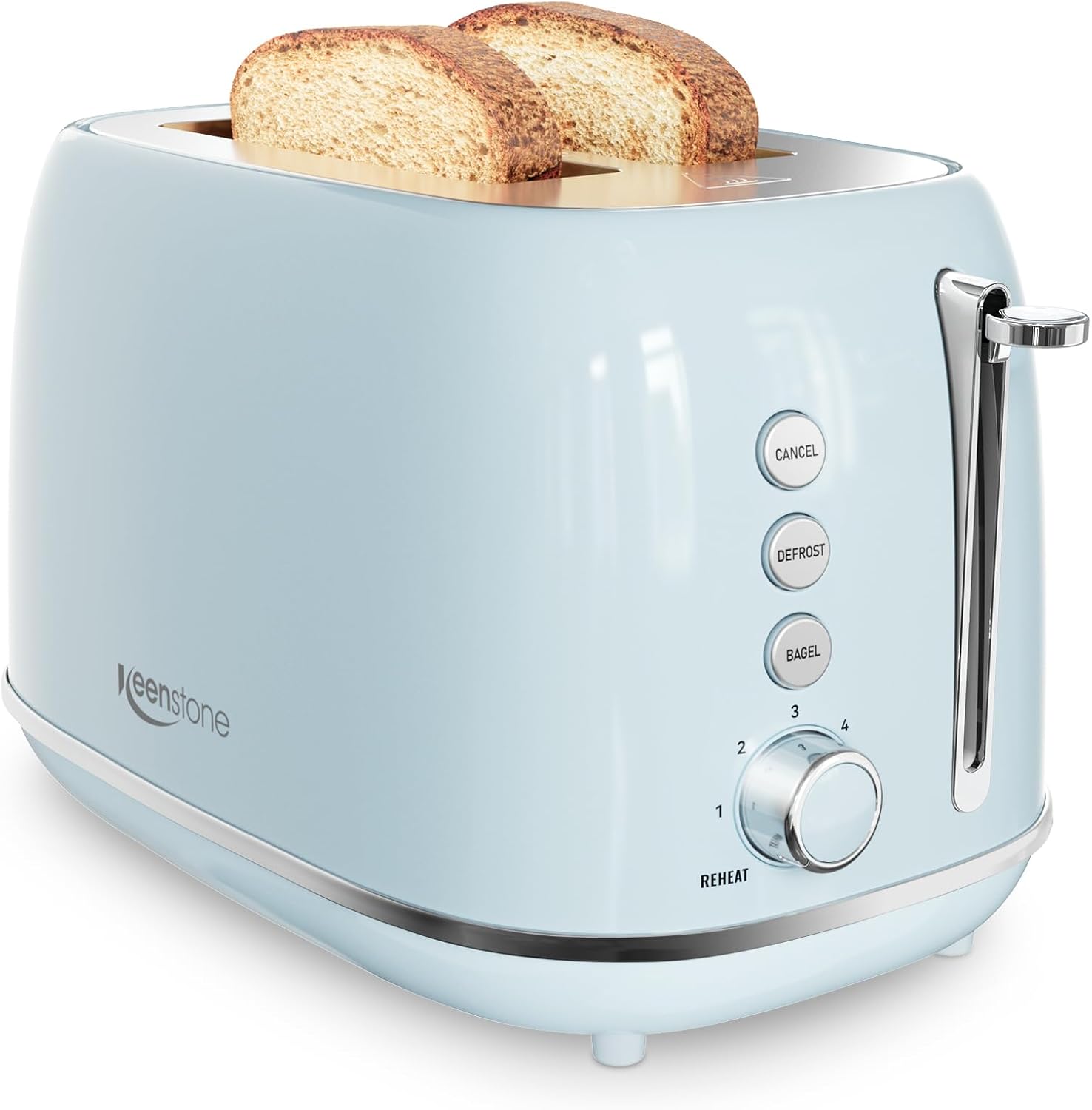 Retro 2 Slice Stainless Steel Toaster with 6 Shade Settings