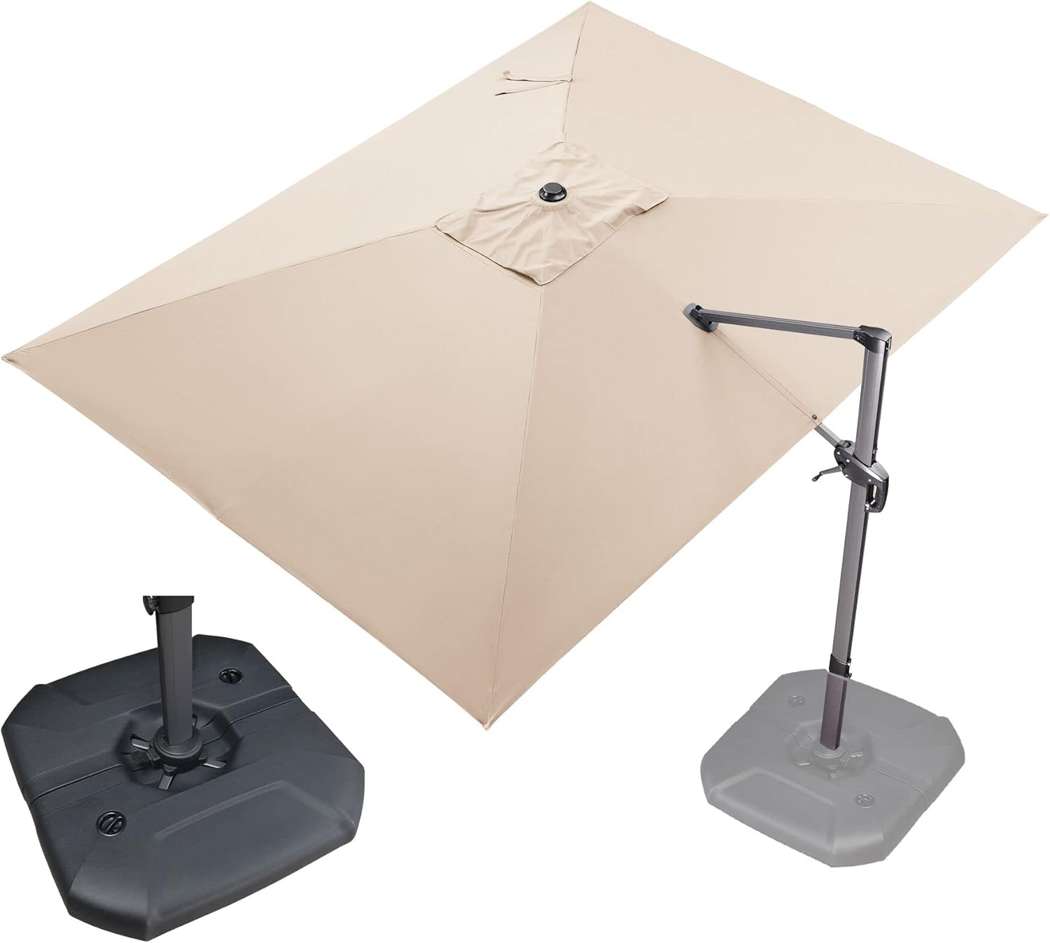 9ft X 11.5ft Patio Umbrella with Base for Outdoor Comfort