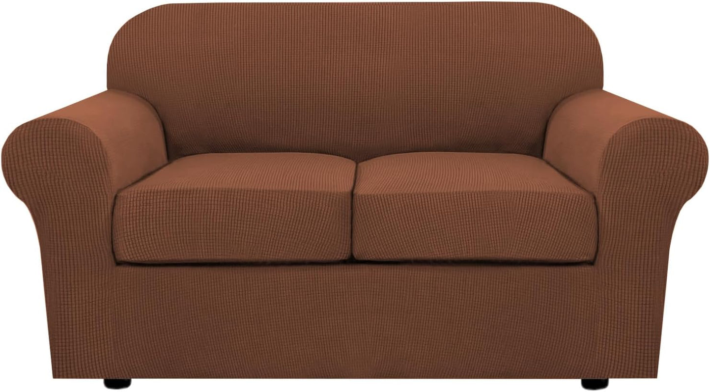 H.VERSAILTEX 3 Piece Stretch Sofa Covers for Loveseat Couch